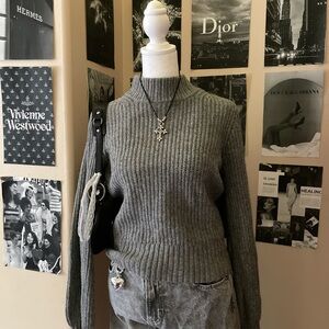 Abercrombie & Fitch Charcoal Turtleneck Sweater
